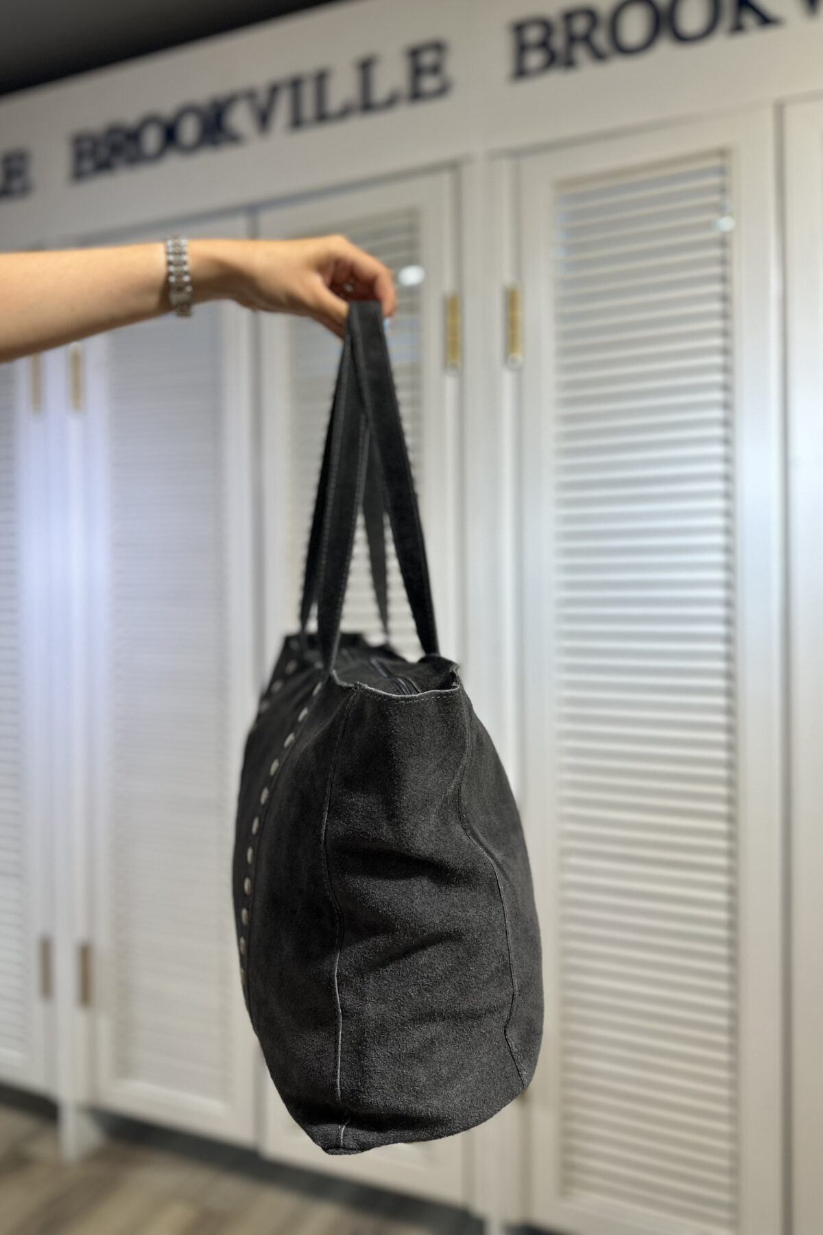 Bolso Shopper Tachuelas Ante