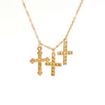 Collar Cruces Dorado