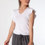 Camiseta Punto Volantes Blanca