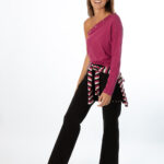 Pantalón Cargo Tachuelas Negro - NEGRO, XS