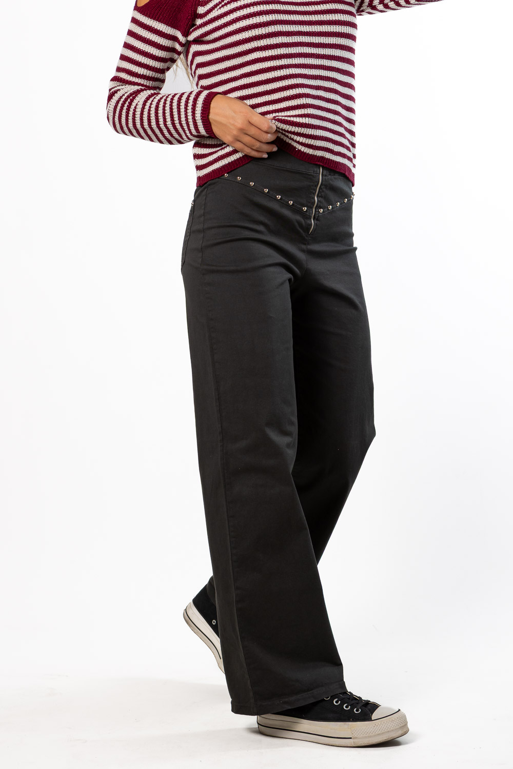 Pantalón linea tachuelas gris Brookville