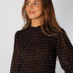 Blusa Fruncida Gasa Negro