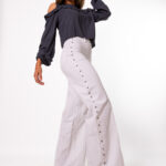 Pantalón Stars Cremallera Blanco - BLANCO, XS
