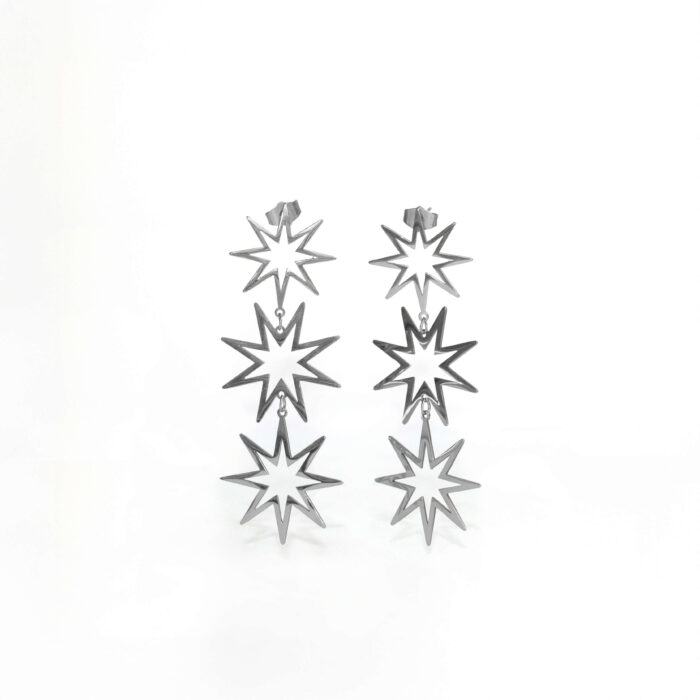 Pendientes Largos Bang Plata