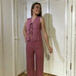 Pantalón Recto Diplo 100% Lino Blush