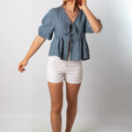 Short Cremallera Stars Blanco - BLANCO, XS
