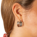 Pendientes Triple Aro Plateado