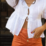Short Botones Melocotón - Naranja, XS