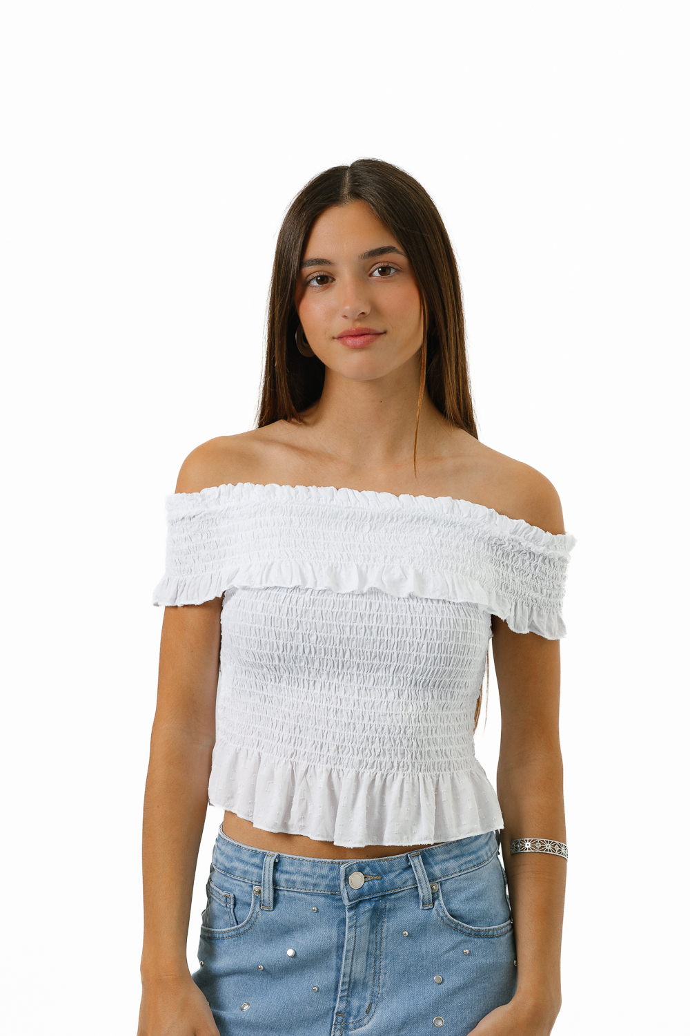 Top Bardot Blanco