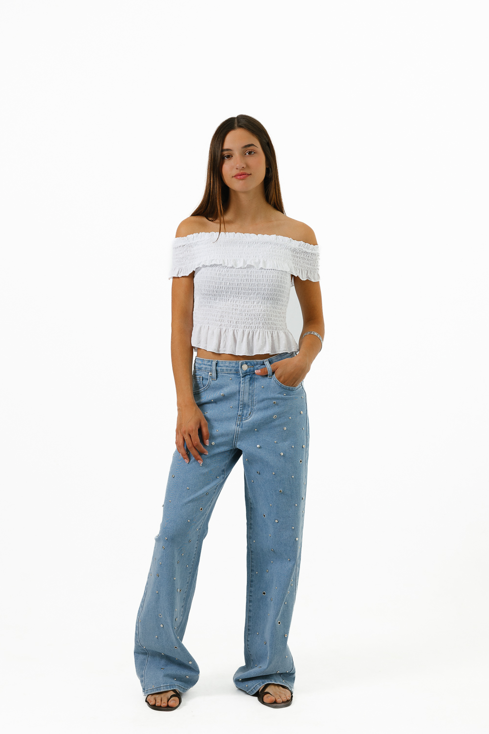 Top Bardot Blanco