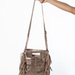Bolso Flecos Piel Cobre