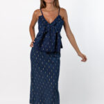 Falda Gold Bambula Azul Marino