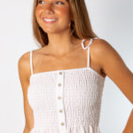 CropTop Botones Blanco