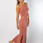 Falda Lurex Starlit Coral