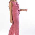 Pantalón Recto Diplo 100% Lino Blush