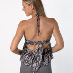 Top Halter Bambula Print Gris