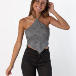 Top Halter Bohemian Gris