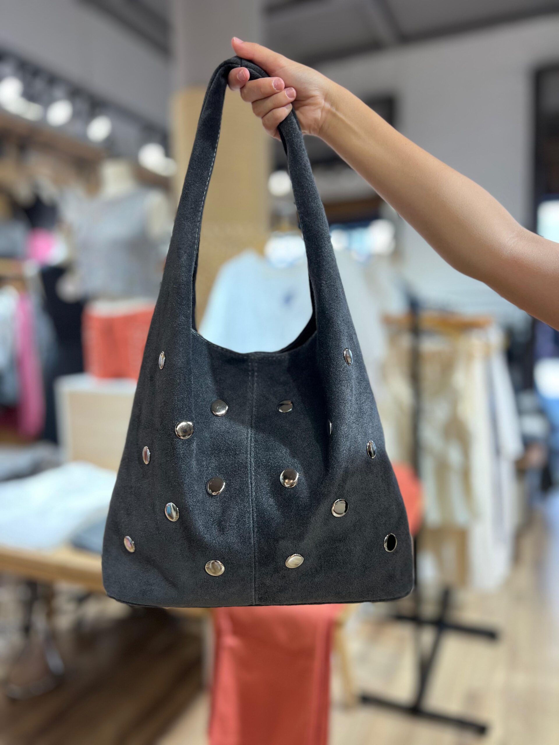 Bolso Muse Tachuelas Gris