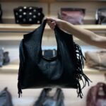 Bolso New Day Flecos Piel Negro