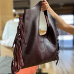 Bolso New Day Flecos Piel Vino