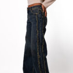 Vaquero Desflecado Washed Azul - S, Azul