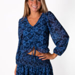 Blusa Nice Fruncida Azul