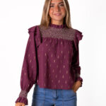 Blusa Bambula Gold Vino
