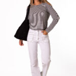 Jersey Rayas Glow Blanco y Negro