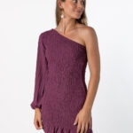 Vestido Asimétrico Bambula Uva