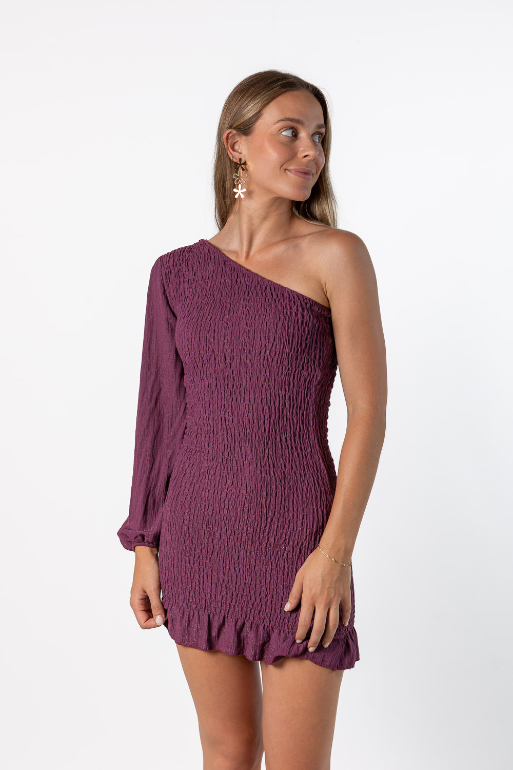Vestido Asimétrico Bambula Uva