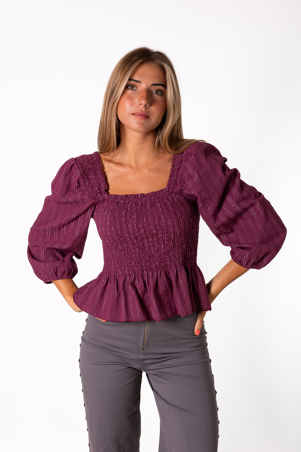 Blusa Bardot Diplo Uva