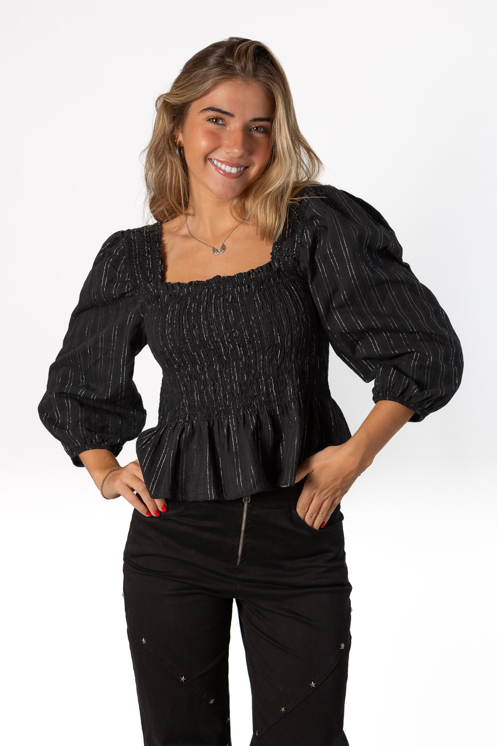 Blusa Bardot Diplo Negro