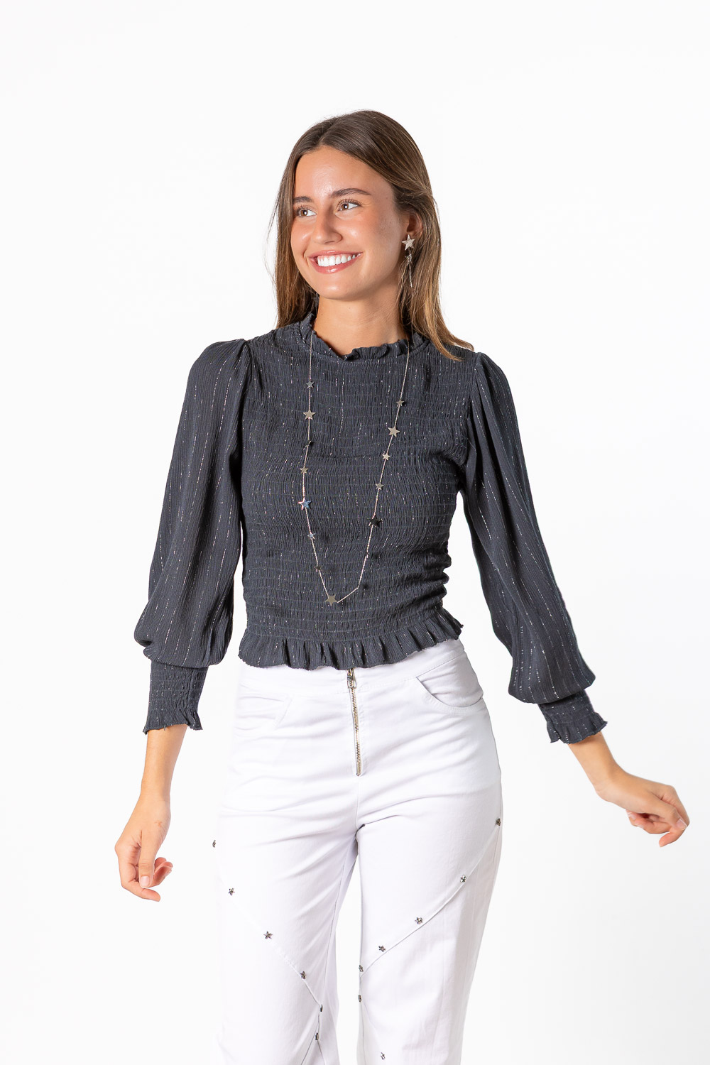 Blusa Diplo Cerrada Gris