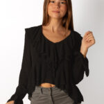 Blusa Maxi Volantes Negro