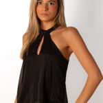 Top Halter Gasa Diplo Negro
