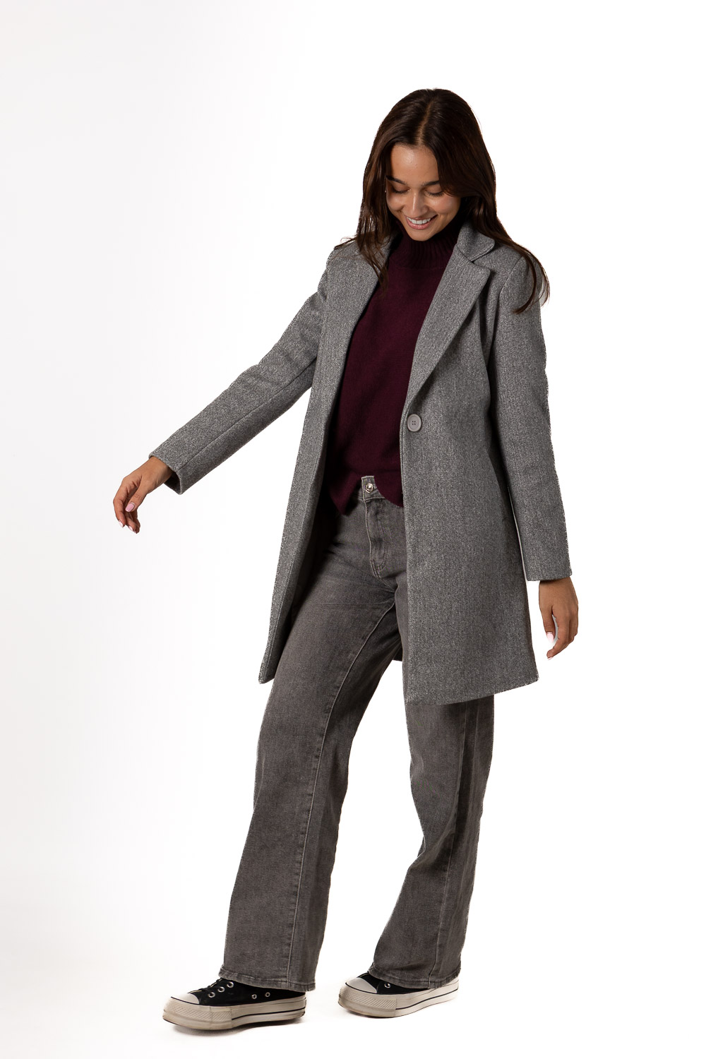 Abrigo Trench Gris