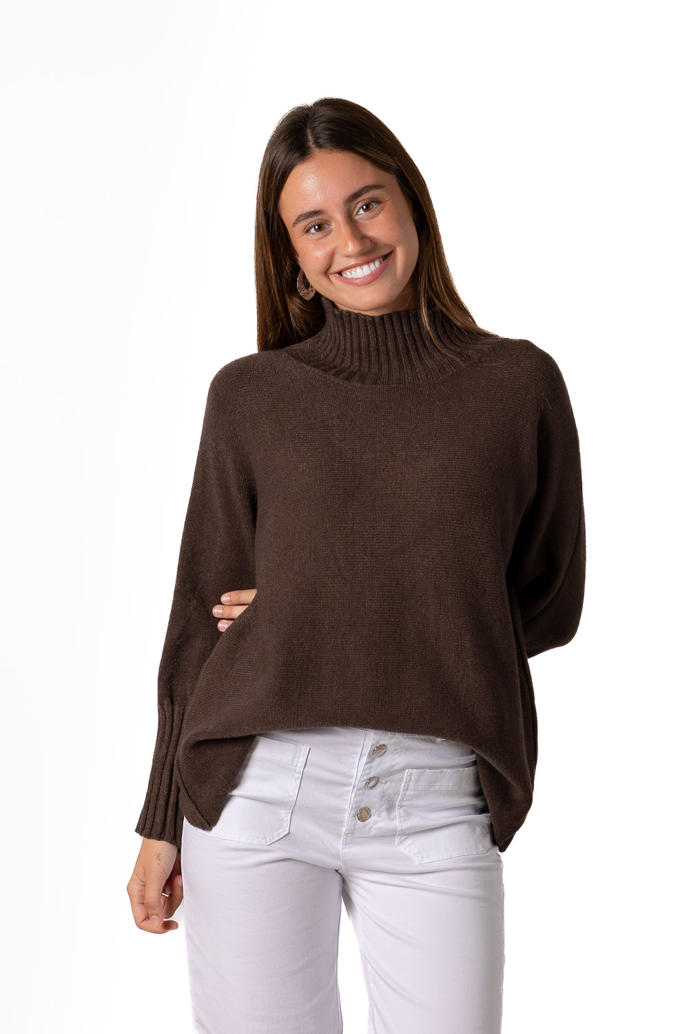 Jersey Cuello y Puños Marrón