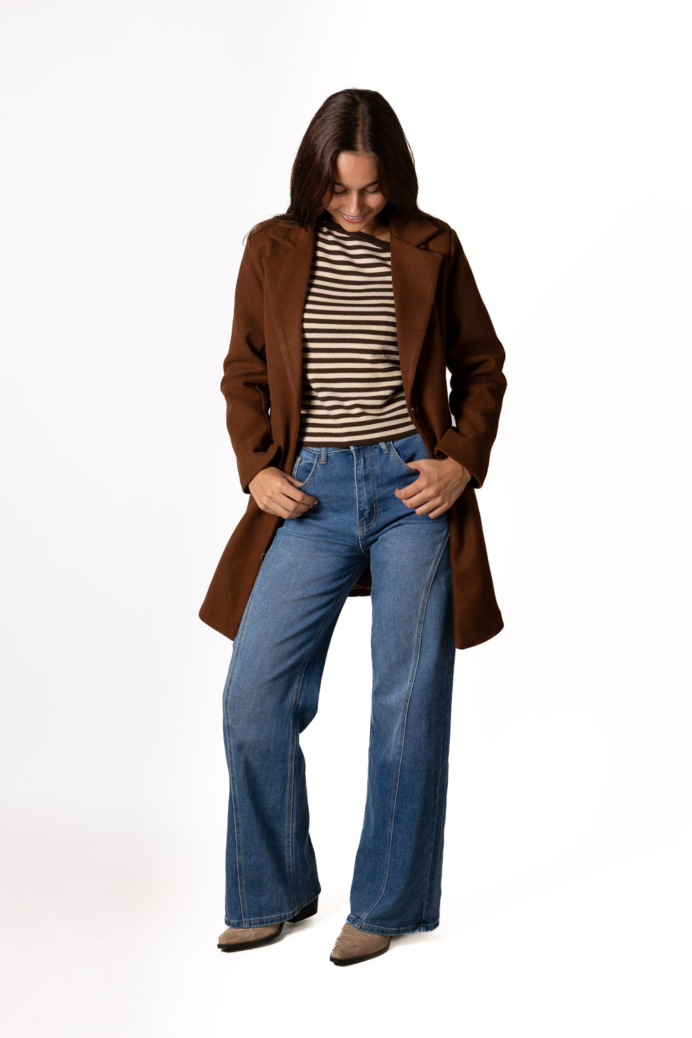 Abrigo Trench Marrón