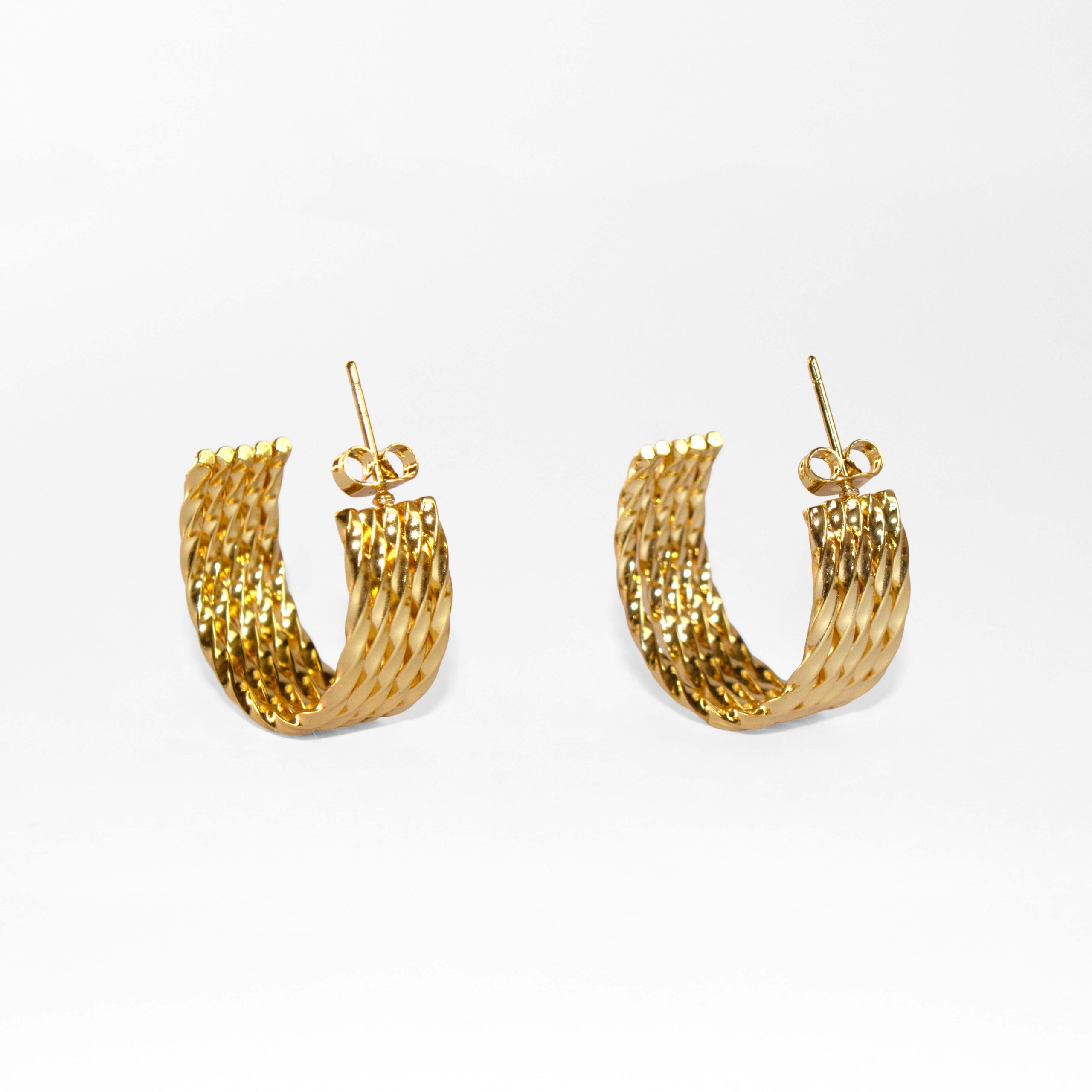 Pendientes Aro Ancho Dorado