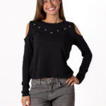 Camiseta Bordada Aberturas Negro
