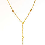 Collar V Circonitas Dorado