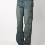 Pantalón Tachuelas 8 Stars Azul - XXS, Azul