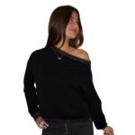 Jersey Detalles Glitter Negro