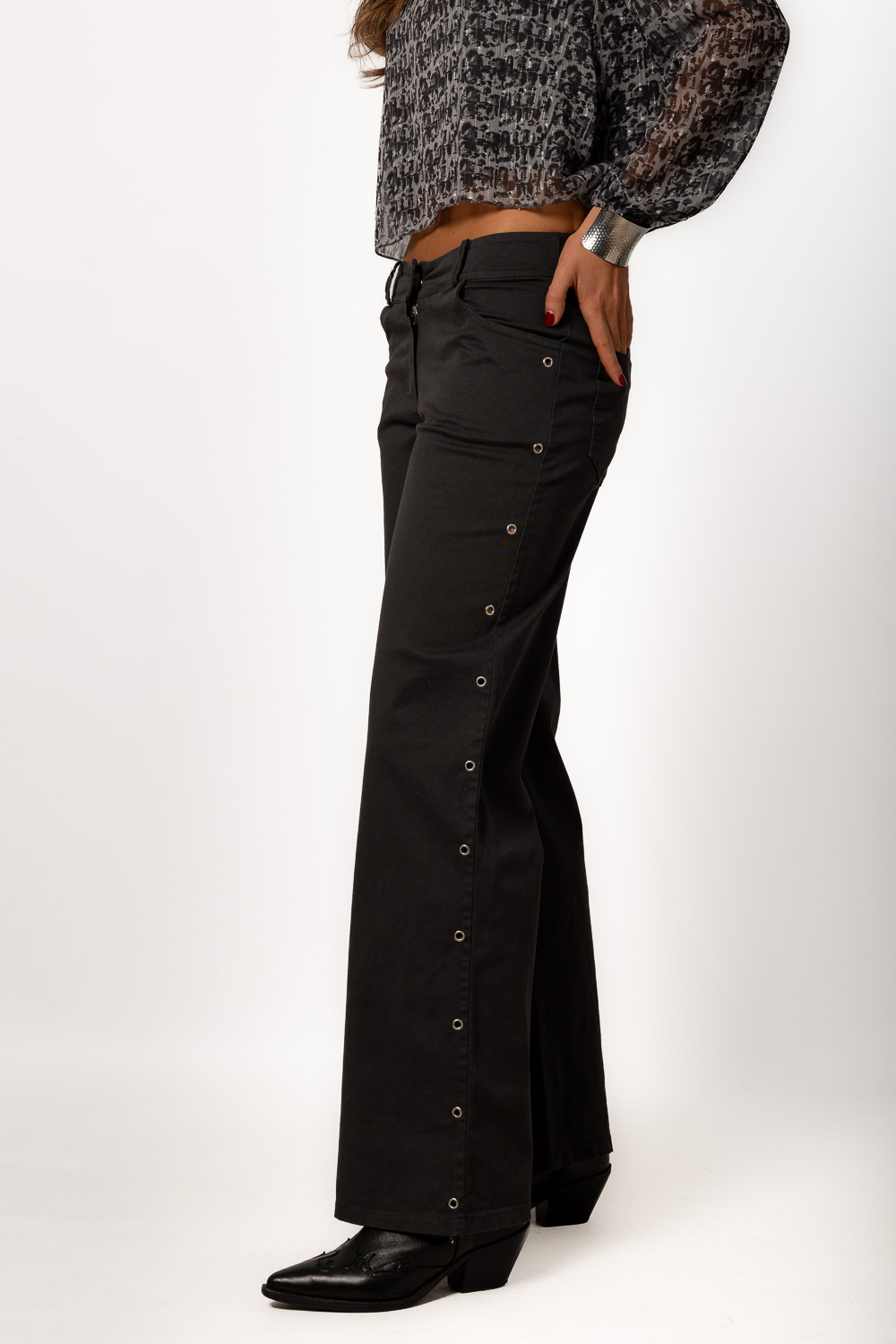 Pantalón Basic Anillas Gris