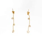 Pendientes Circonita y Estrella Dorado