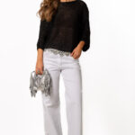 Bolso Flecos Small Piel Plata