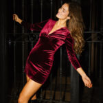 Vestido Secrets Velvet Burdeos