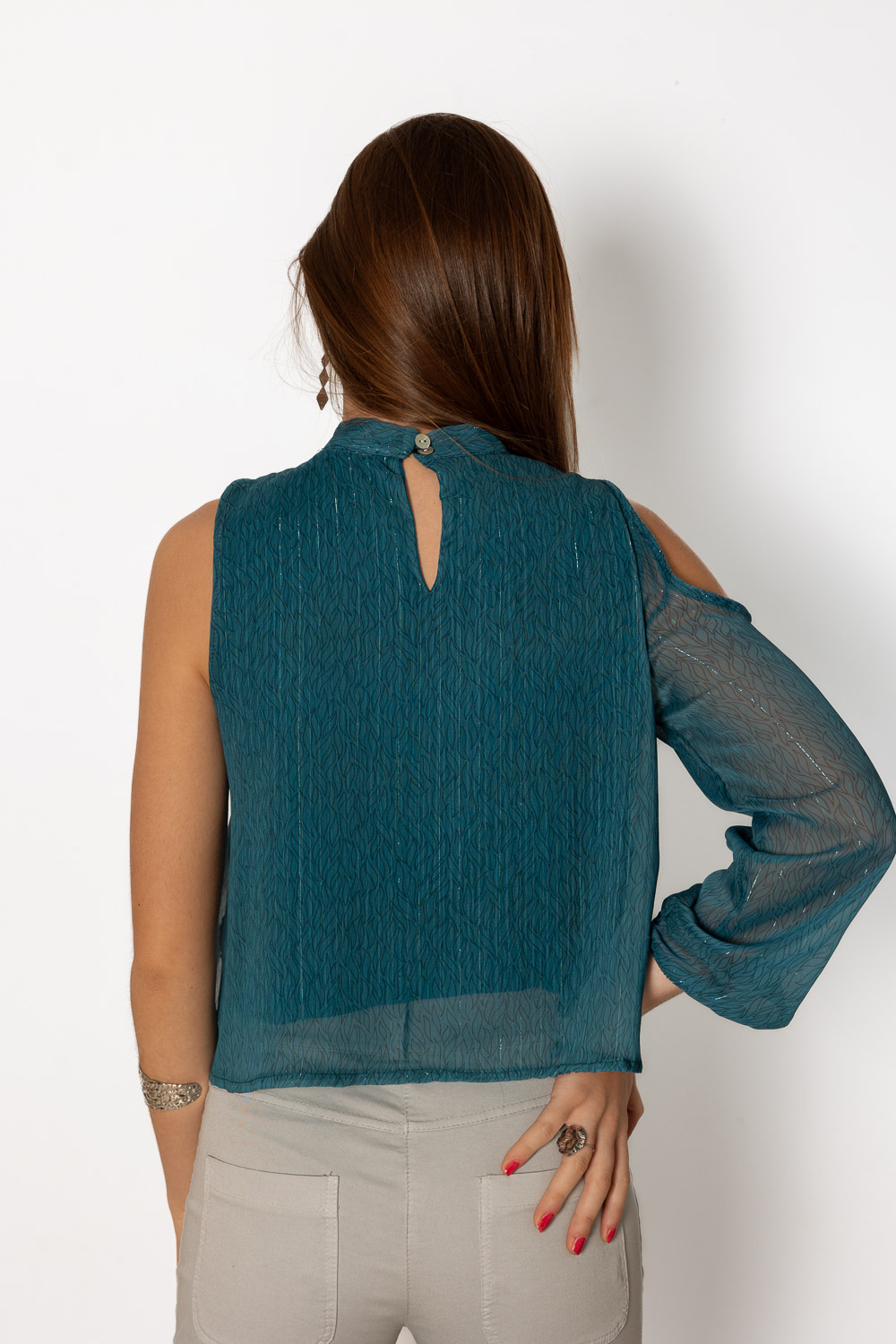 Blusa Fire Azul 665 Ropa Casual Primavera Brookville