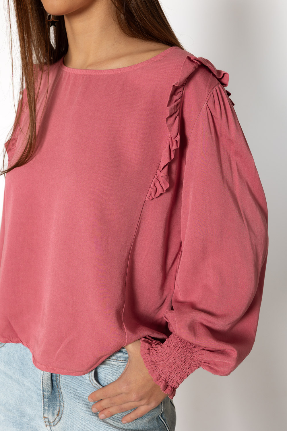 Blusa Viscosa Volantes Blush 391 Ropa Casual Primavera Brookville
