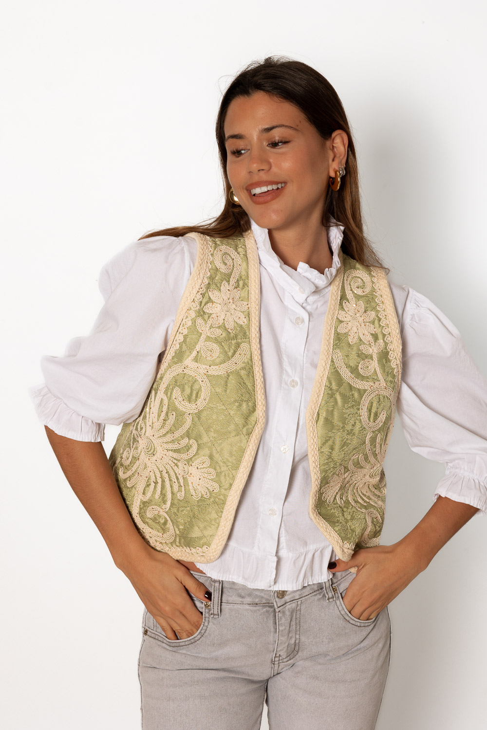 Chaleco Growing Era Verde 1177 Ropa Casual Primavera Brookville